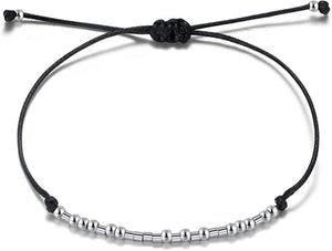 Sober Morse Code Bracelet, Personalized Recovery Gift, One Day At A Time, Inspirational Jewelry, Sobriety gift for Him/Her