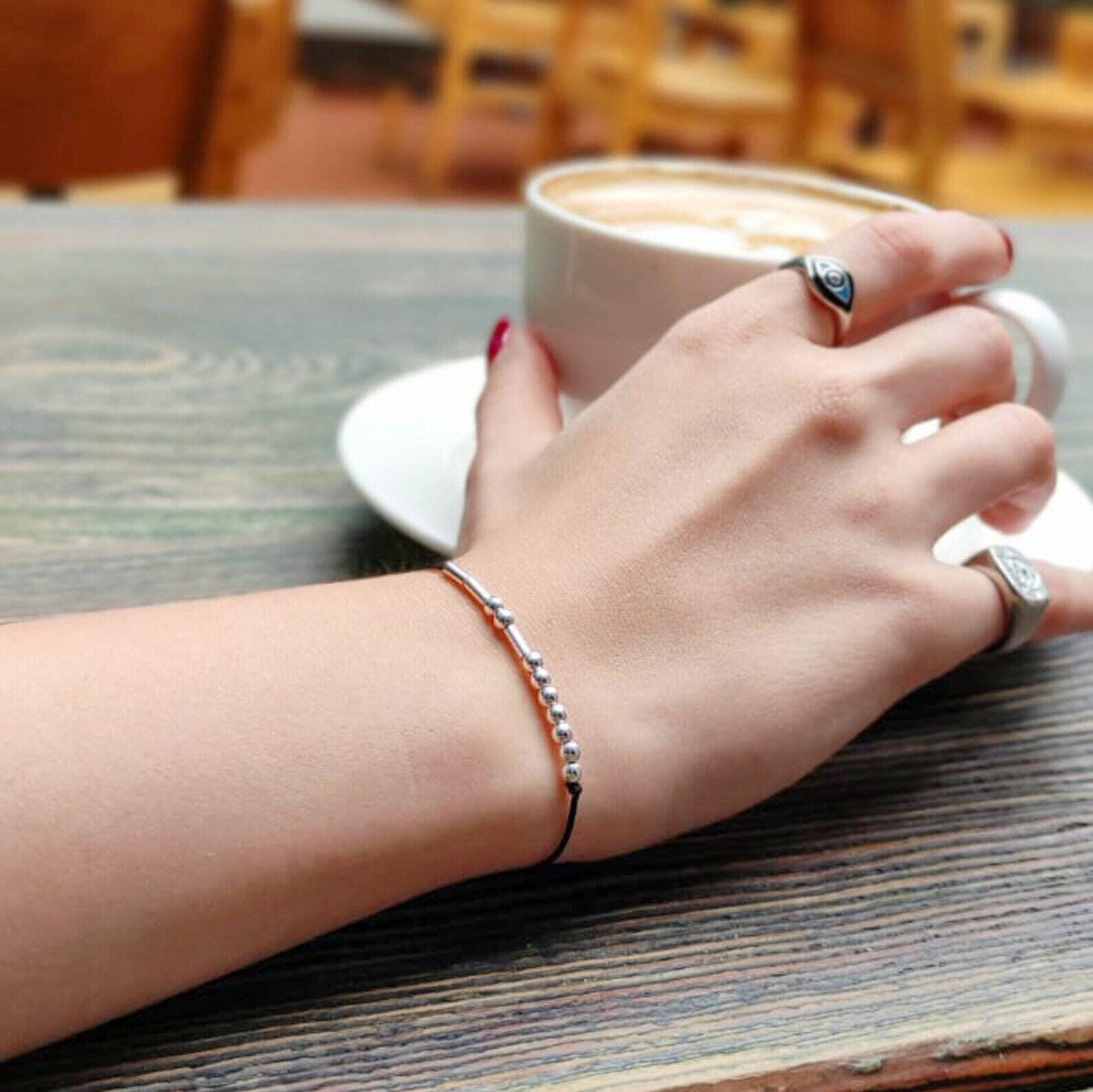 Sober Morse Code Bracelet, Personalized Recovery Gift, One Day At A Time, Inspirational Jewelry, Sobriety gift for Him/Her
