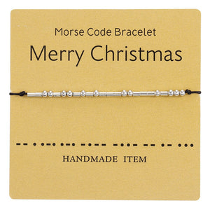 Christmas Morse Code Bracelets