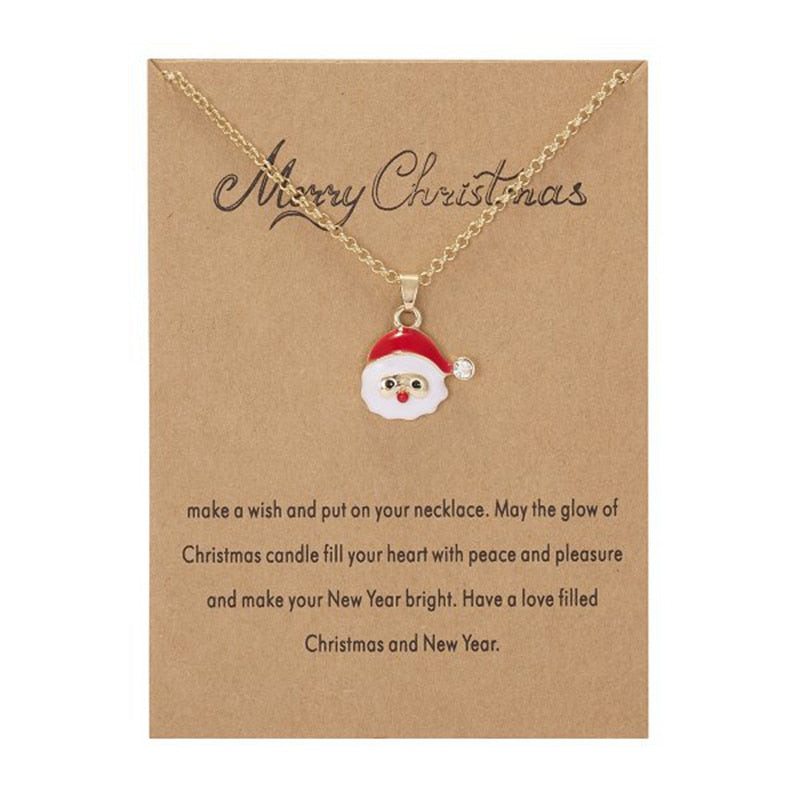 Christmas Gift Necklaces (Santa Claus, Christmas Tree) - morsecodebracelets