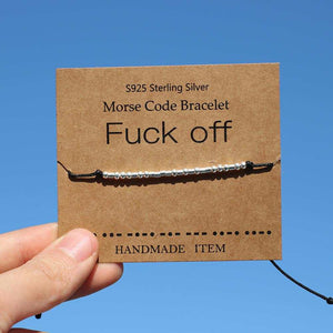 Fuck Off Morse Code Bracelet