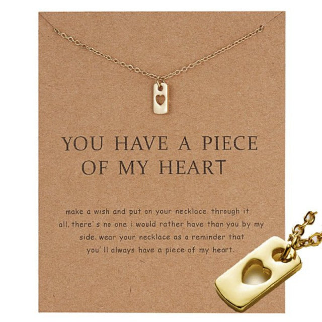 Piece of My Heart Necklace - morsecodebracelets